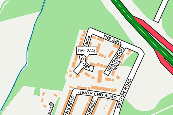 DA5 2AQ map - OS OpenMap – Local (Ordnance Survey)