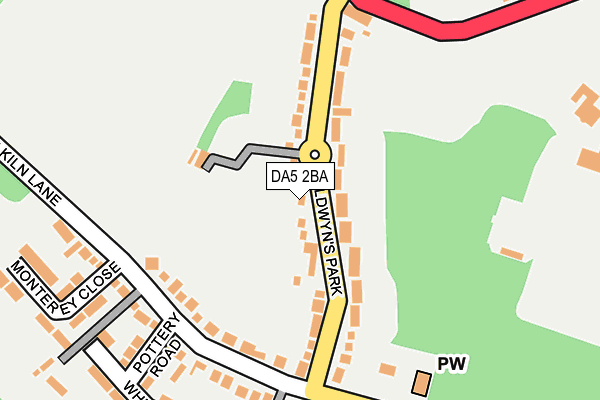 DA5 2BA map - OS OpenMap – Local (Ordnance Survey)