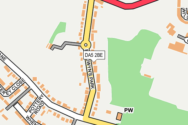 DA5 2BE map - OS OpenMap – Local (Ordnance Survey)