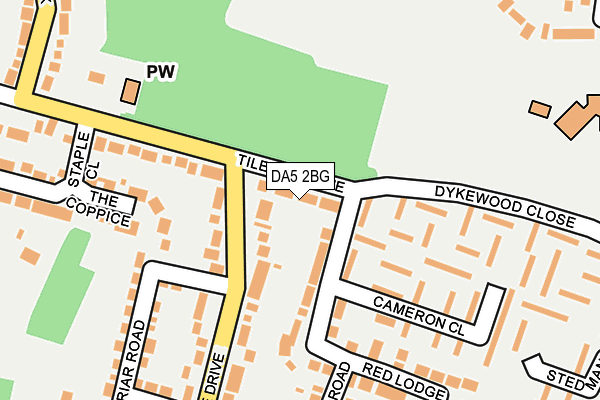 DA5 2BG map - OS OpenMap – Local (Ordnance Survey)
