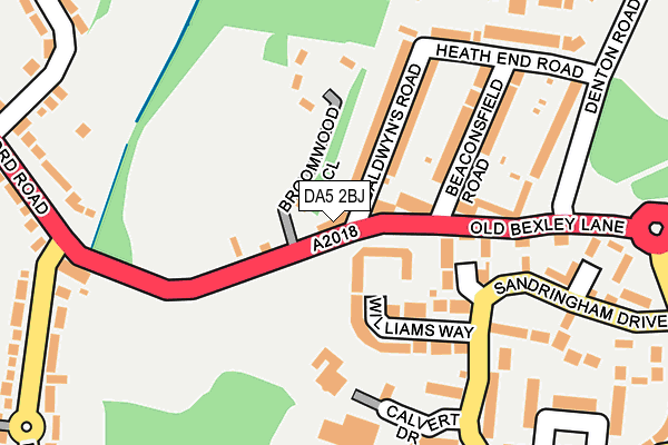 DA5 2BJ map - OS OpenMap – Local (Ordnance Survey)