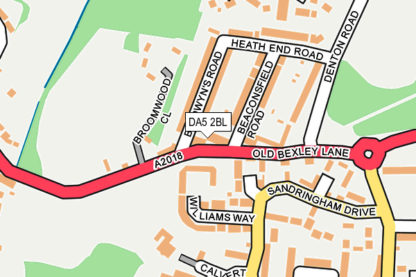 DA5 2BL map - OS OpenMap – Local (Ordnance Survey)