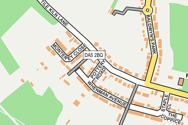 DA5 2BQ map - OS OpenMap – Local (Ordnance Survey)