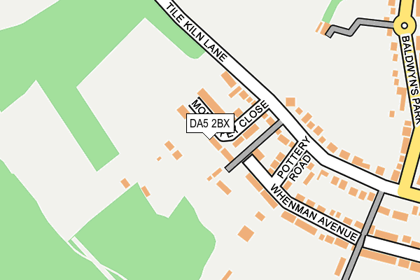 DA5 2BX map - OS OpenMap – Local (Ordnance Survey)