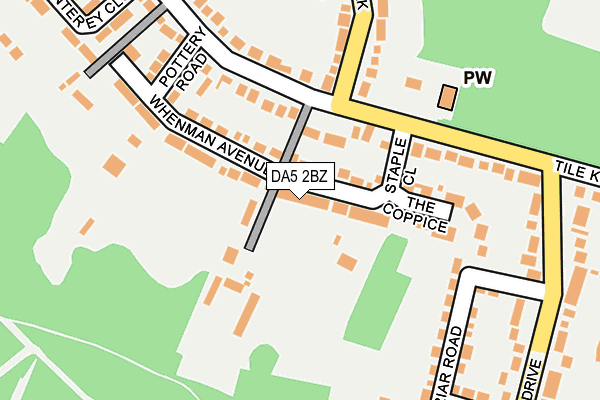 DA5 2BZ map - OS OpenMap – Local (Ordnance Survey)