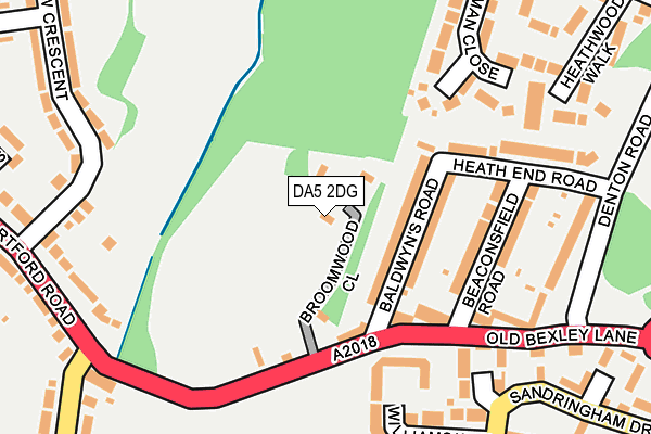 DA5 2DG map - OS OpenMap – Local (Ordnance Survey)