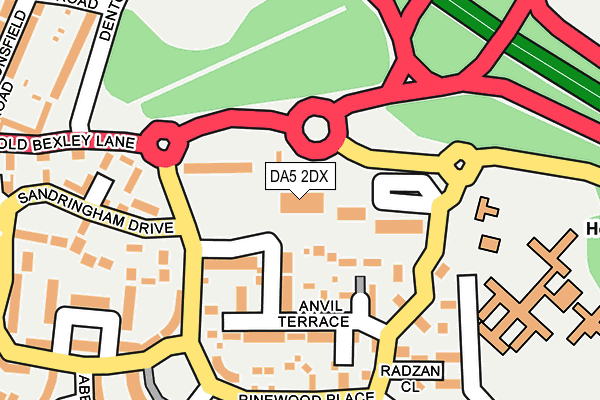 DA5 2DX map - OS OpenMap – Local (Ordnance Survey)