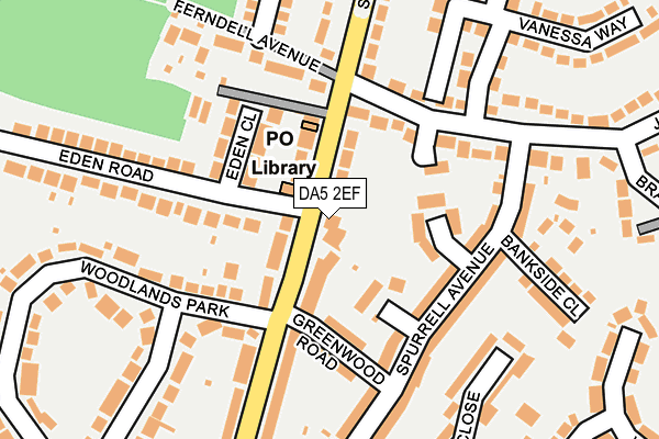 DA5 2EF map - OS OpenMap – Local (Ordnance Survey)
