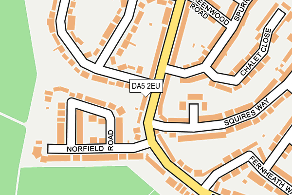 DA5 2EU map - OS OpenMap – Local (Ordnance Survey)
