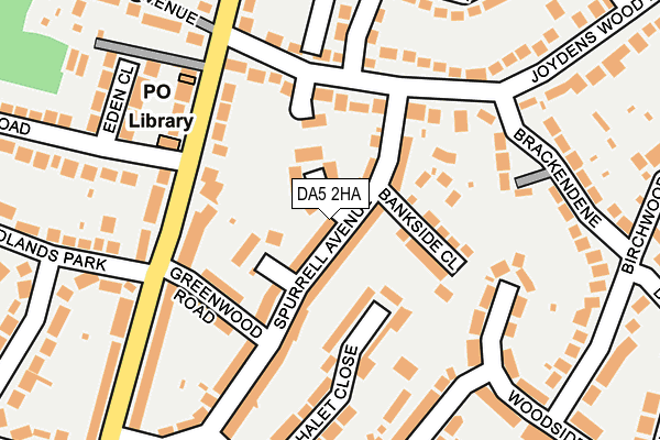 DA5 2HA map - OS OpenMap – Local (Ordnance Survey)