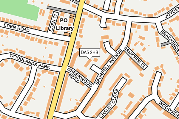 DA5 2HB map - OS OpenMap – Local (Ordnance Survey)