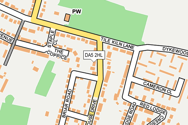 DA5 2HL map - OS OpenMap – Local (Ordnance Survey)