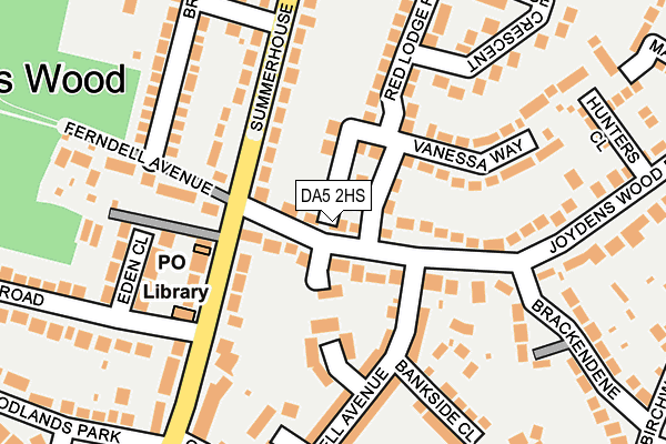 DA5 2HS map - OS OpenMap – Local (Ordnance Survey)