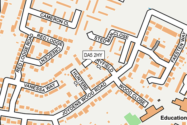 DA5 2HY map - OS OpenMap – Local (Ordnance Survey)