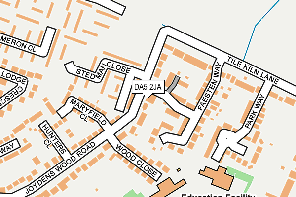 DA5 2JA map - OS OpenMap – Local (Ordnance Survey)
