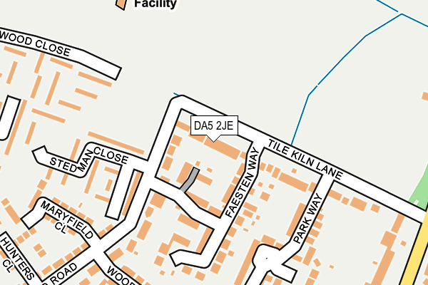 DA5 2JE map - OS OpenMap – Local (Ordnance Survey)