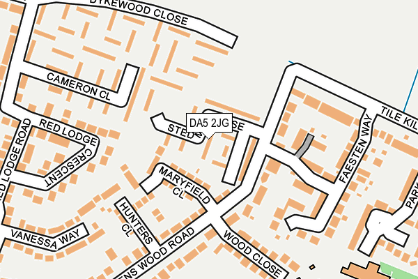 DA5 2JG map - OS OpenMap – Local (Ordnance Survey)