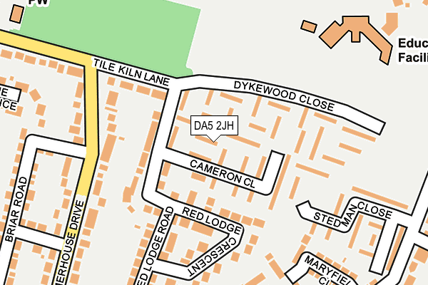 DA5 2JH map - OS OpenMap – Local (Ordnance Survey)