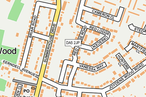 DA5 2JP map - OS OpenMap – Local (Ordnance Survey)