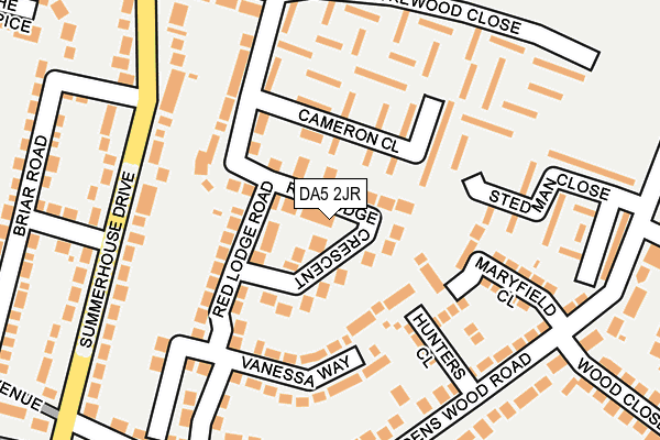 DA5 2JR map - OS OpenMap – Local (Ordnance Survey)