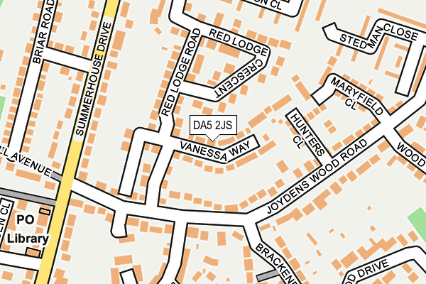 DA5 2JS map - OS OpenMap – Local (Ordnance Survey)