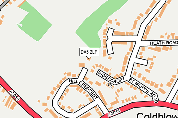 DA5 2LF map - OS OpenMap – Local (Ordnance Survey)
