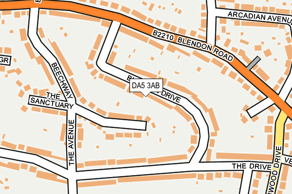 DA5 3AB map - OS OpenMap – Local (Ordnance Survey)