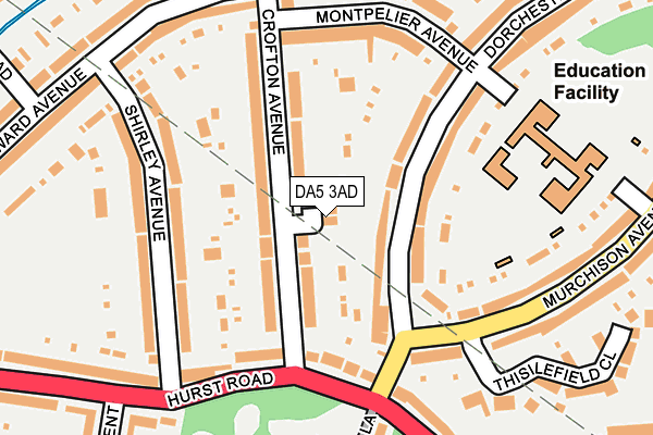 DA5 3AD map - OS OpenMap – Local (Ordnance Survey)