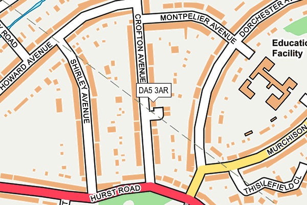 DA5 3AR map - OS OpenMap – Local (Ordnance Survey)