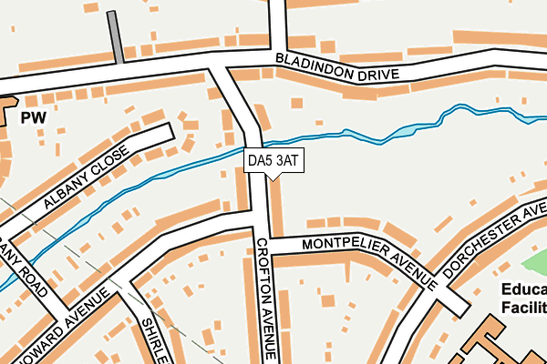 DA5 3AT map - OS OpenMap – Local (Ordnance Survey)