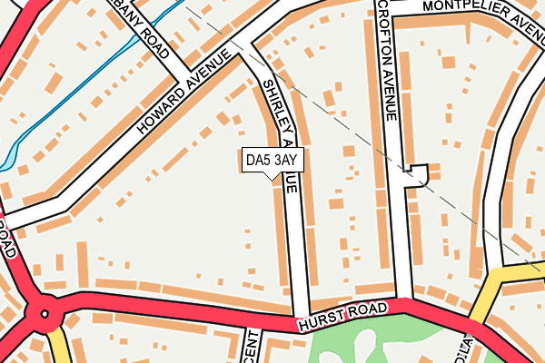 DA5 3AY map - OS OpenMap – Local (Ordnance Survey)