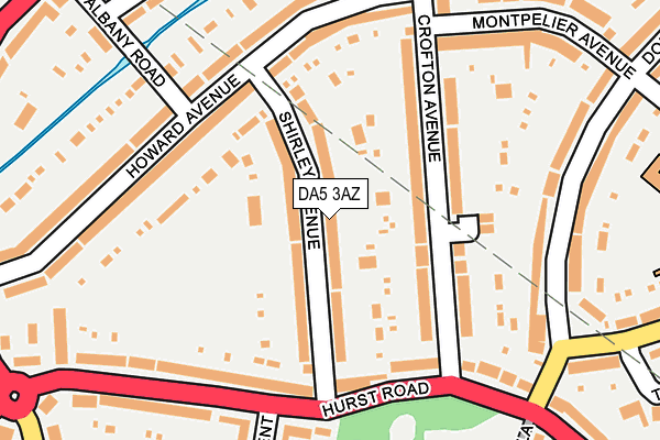 DA5 3AZ map - OS OpenMap – Local (Ordnance Survey)