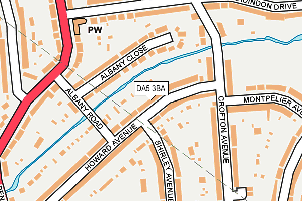DA5 3BA map - OS OpenMap – Local (Ordnance Survey)