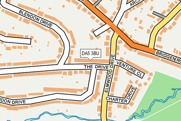 DA5 3BU map - OS OpenMap – Local (Ordnance Survey)