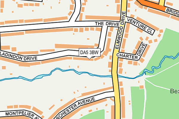 DA5 3BW map - OS OpenMap – Local (Ordnance Survey)