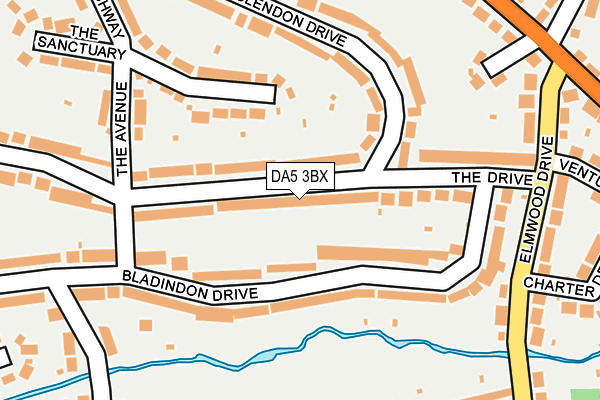 DA5 3BX map - OS OpenMap – Local (Ordnance Survey)