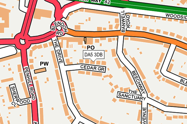 DA5 3DB map - OS OpenMap – Local (Ordnance Survey)