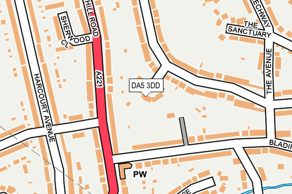 DA5 3DD map - OS OpenMap – Local (Ordnance Survey)