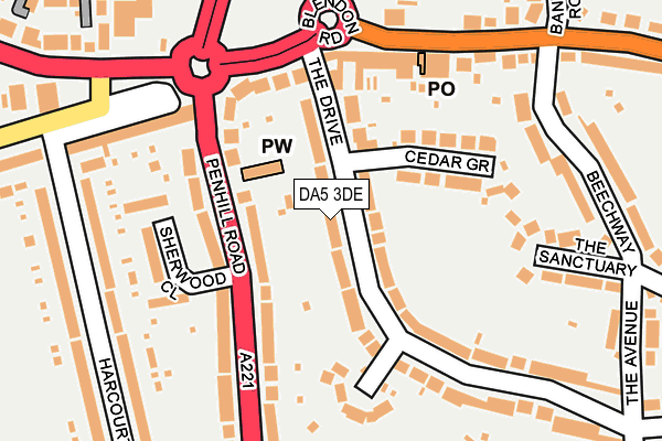 DA5 3DE map - OS OpenMap – Local (Ordnance Survey)