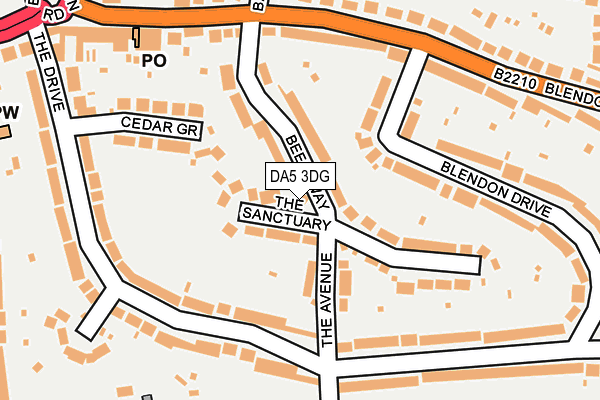 DA5 3DG map - OS OpenMap – Local (Ordnance Survey)