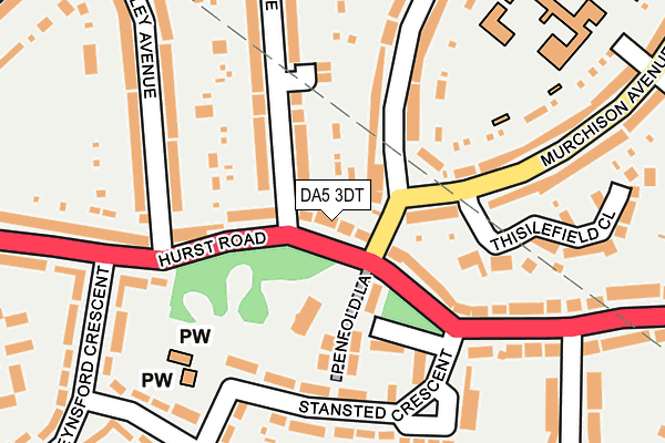 DA5 3DT map - OS OpenMap – Local (Ordnance Survey)