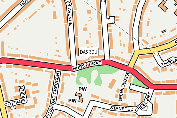 DA5 3DU map - OS OpenMap – Local (Ordnance Survey)