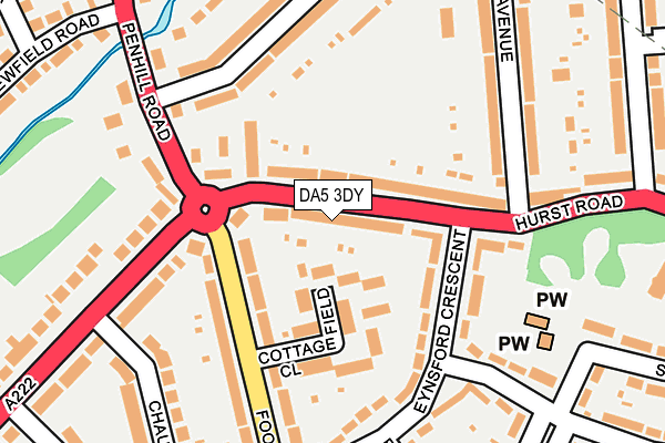 DA5 3DY map - OS OpenMap – Local (Ordnance Survey)