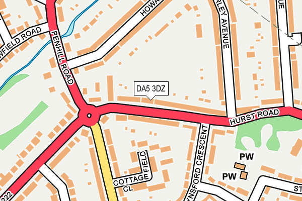 DA5 3DZ map - OS OpenMap – Local (Ordnance Survey)