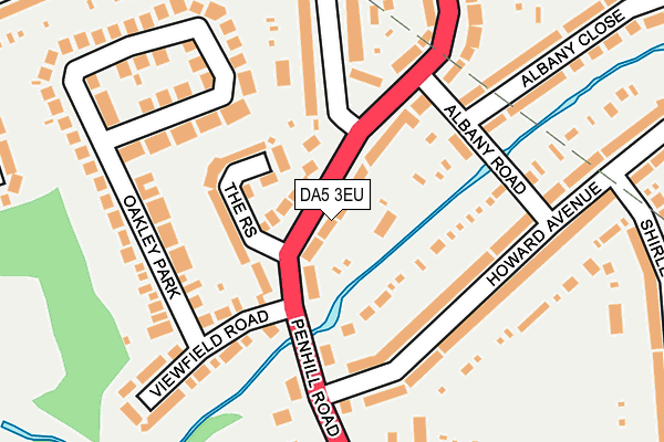DA5 3EU map - OS OpenMap – Local (Ordnance Survey)
