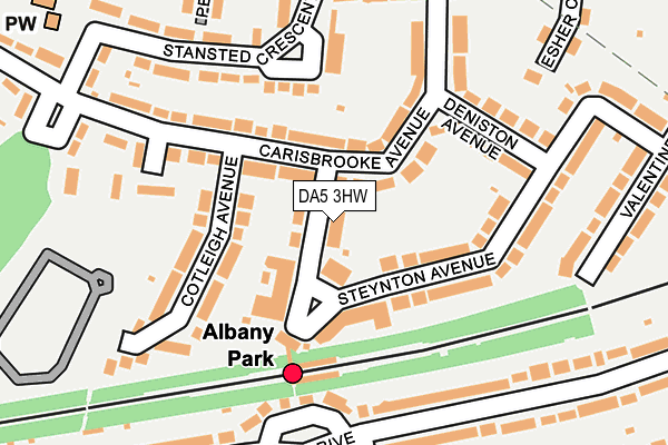 DA5 3HW map - OS OpenMap – Local (Ordnance Survey)