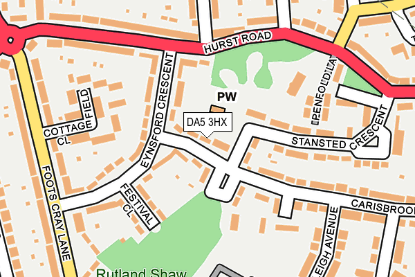 DA5 3HX map - OS OpenMap – Local (Ordnance Survey)