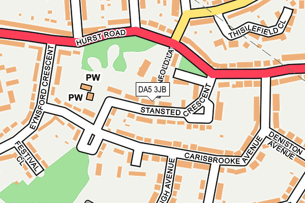 DA5 3JB map - OS OpenMap – Local (Ordnance Survey)