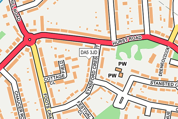 DA5 3JD map - OS OpenMap – Local (Ordnance Survey)