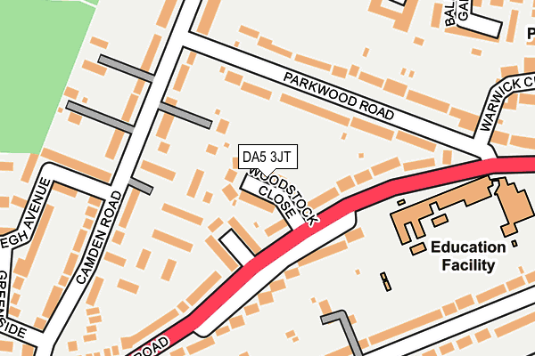 DA5 3JT map - OS OpenMap – Local (Ordnance Survey)